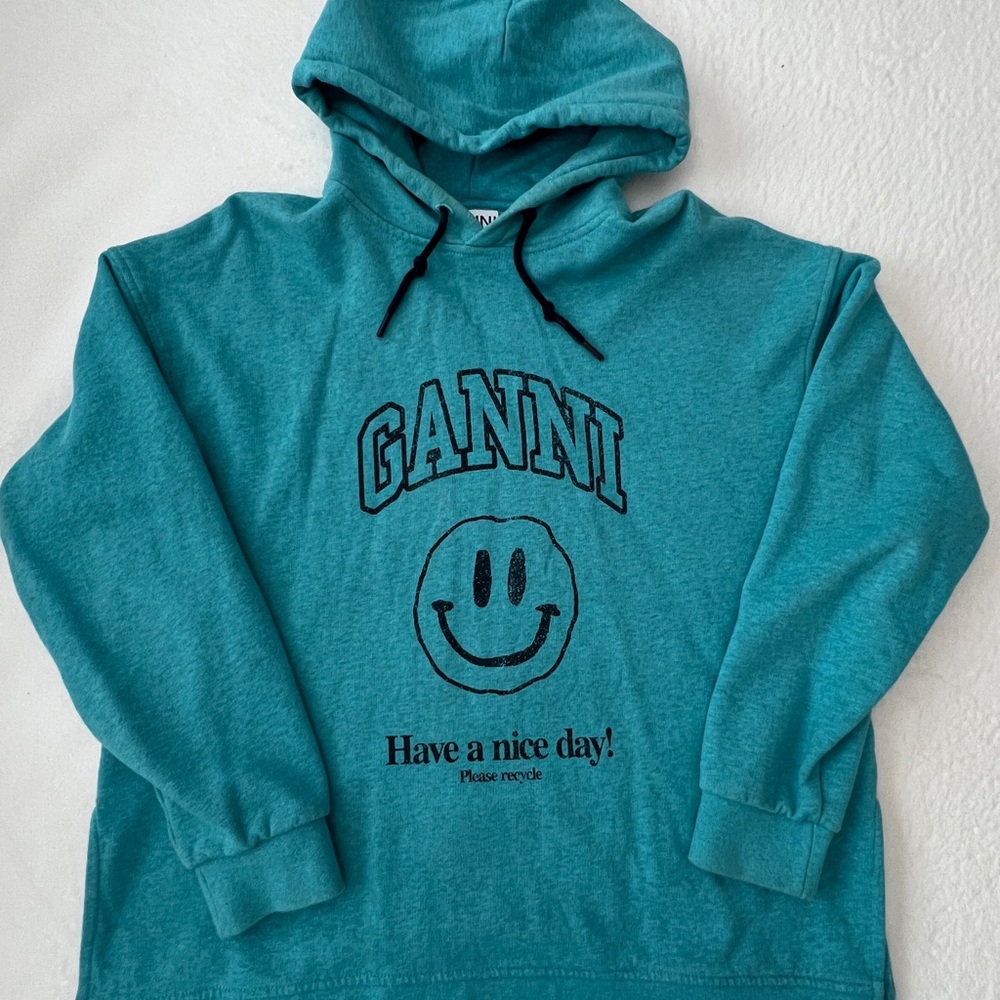 Ganni Graphic Smiley Hoodie L/XL